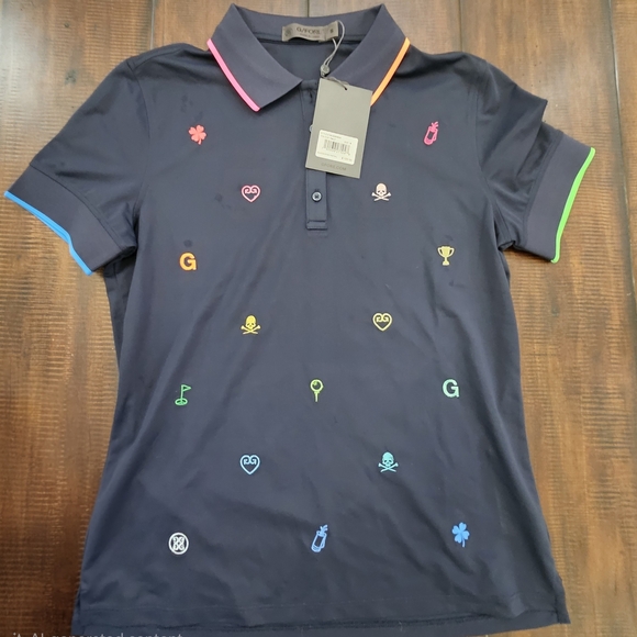 NWT Gfore Mini Icon Tech Pique Golf Polo Twilight - Picture 6 of 7